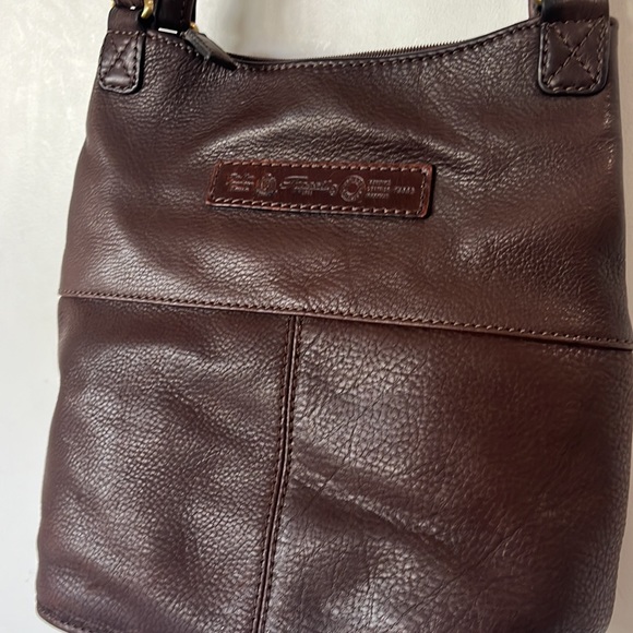 Like new condition Fossil chocolate brown leather shoulder bag - Picture 4 of 7